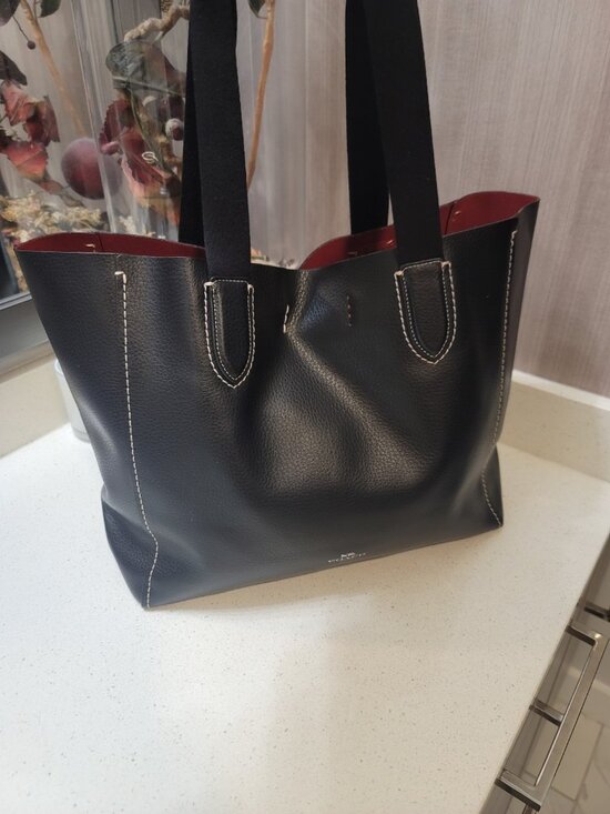 Coach Handbags - Coach Derby Tote 58660 Bag Black Pebbled Leather Shoulder Bag Handbag